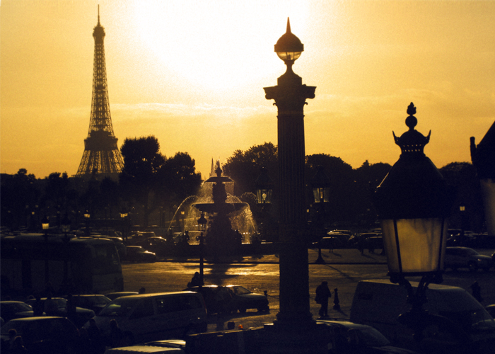 IN FRONT OF US: EARLY EVENING IN PARIS